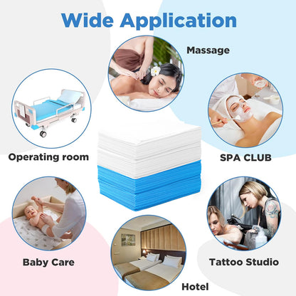 100 Pcs Non-Woven Breathable Bed Sheets for Salon Spa Hotel