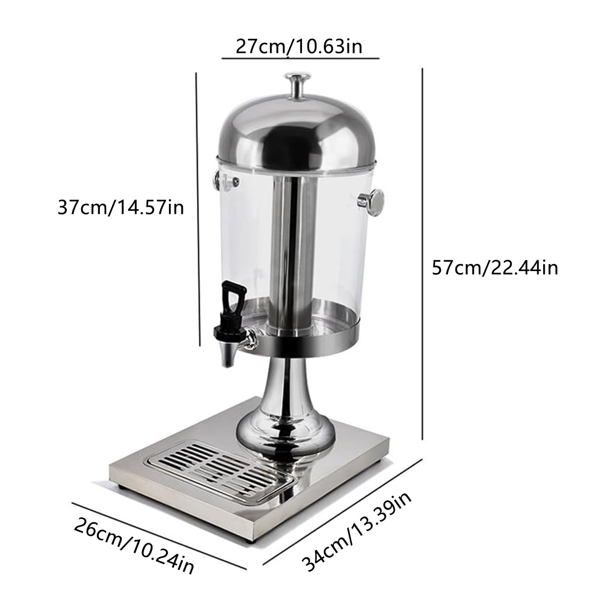 8L Stainless Steel Juice Dispenser Cold Beverage Coffee Milk Tea Machine AU