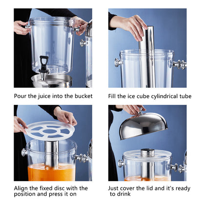 8L Stainless Steel Juice Dispenser Cold Beverage Coffee Milk Tea Machine AU