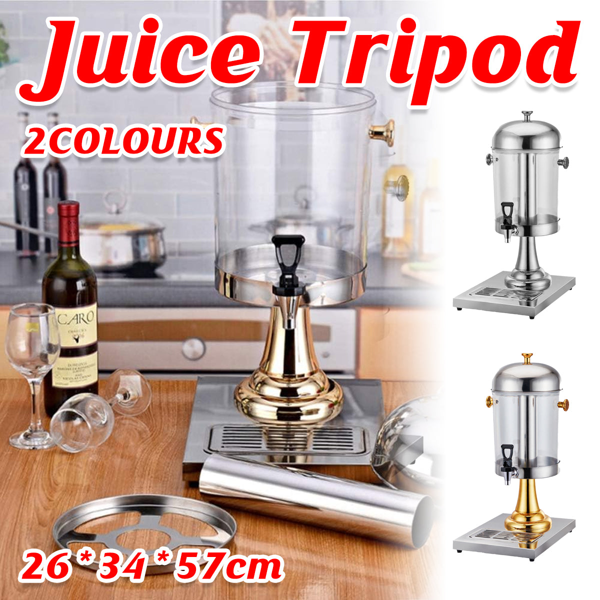 8L Stainless Steel Juice Dispenser Cold Beverage Coffee Milk Tea Machine AU