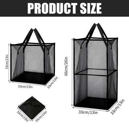 Foldable Mesh Laundry Hamper Basket for Home and Travel