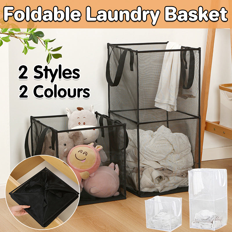 Foldable Mesh Laundry Hamper Basket for Home and Travel