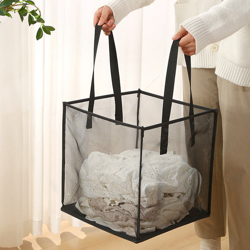 Foldable Mesh Laundry Hamper Basket for Home and Travel