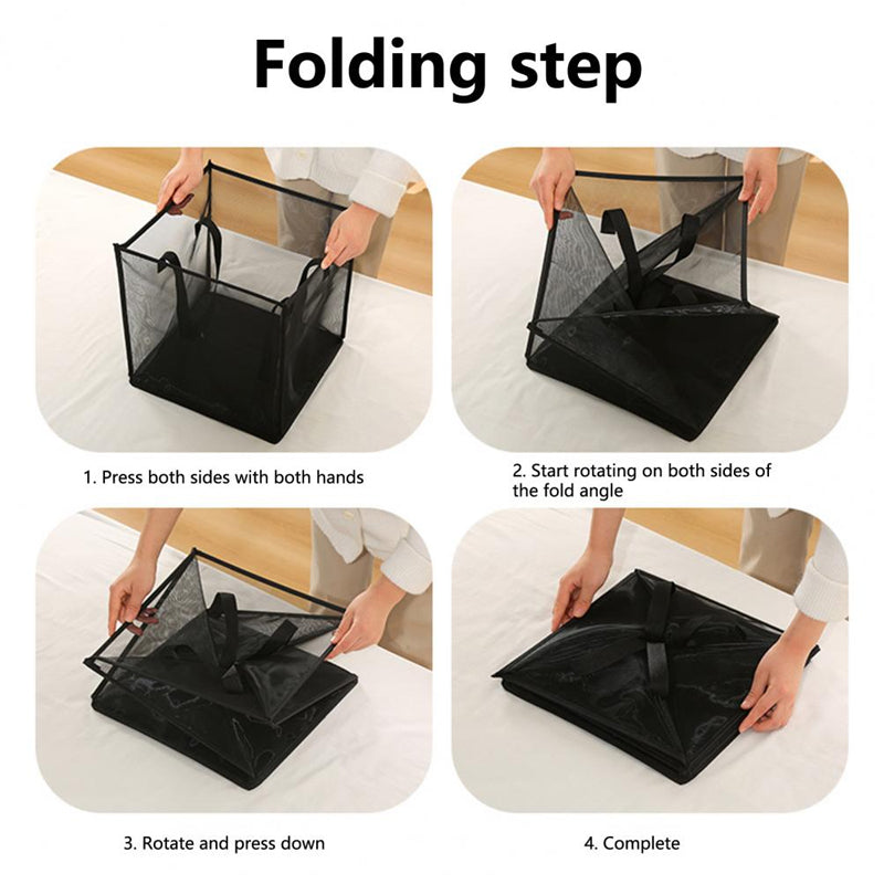 Foldable Mesh Laundry Hamper Basket for Home and Travel