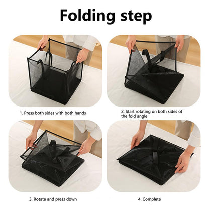 Foldable Mesh Laundry Hamper Basket for Home and Travel