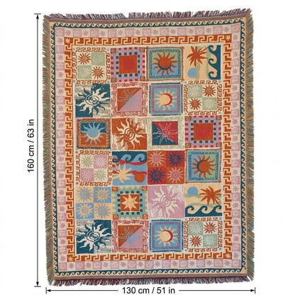 Decorative Jacquard Throw Blanket 160 x 130cm – Size Guide