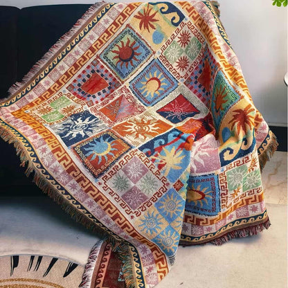 Decorative Jacquard Throw Blanket 160 x 130cm – Size Guide