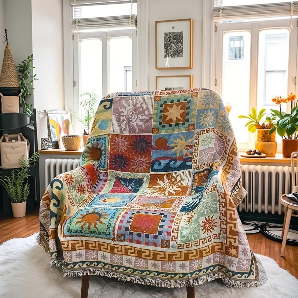 Decorative Jacquard Throw Blanket 160 x 130cm – Size Guide