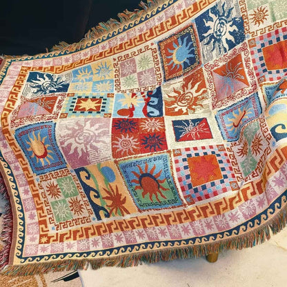 Decorative Jacquard Throw Blanket 160 x 130cm – Size Guide