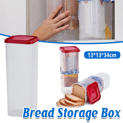 Bread Keeper Loaf Storage Container Vertical Bread Box Bin with Sealed Lid