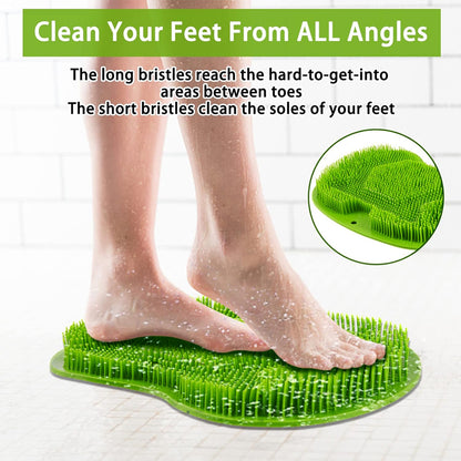 TPR Shower Foot Scrubber Exfoliating Massage Pad 30x23cm