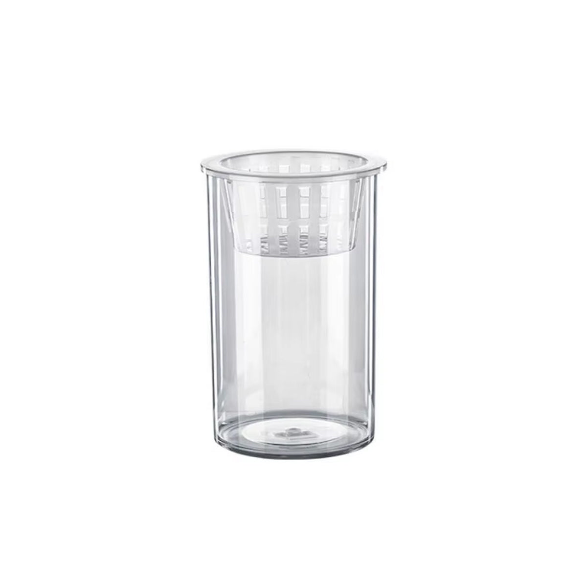 Hydroponic Plant Vase Cylindrical Straight Design Glass Fish Tank for Home Decor