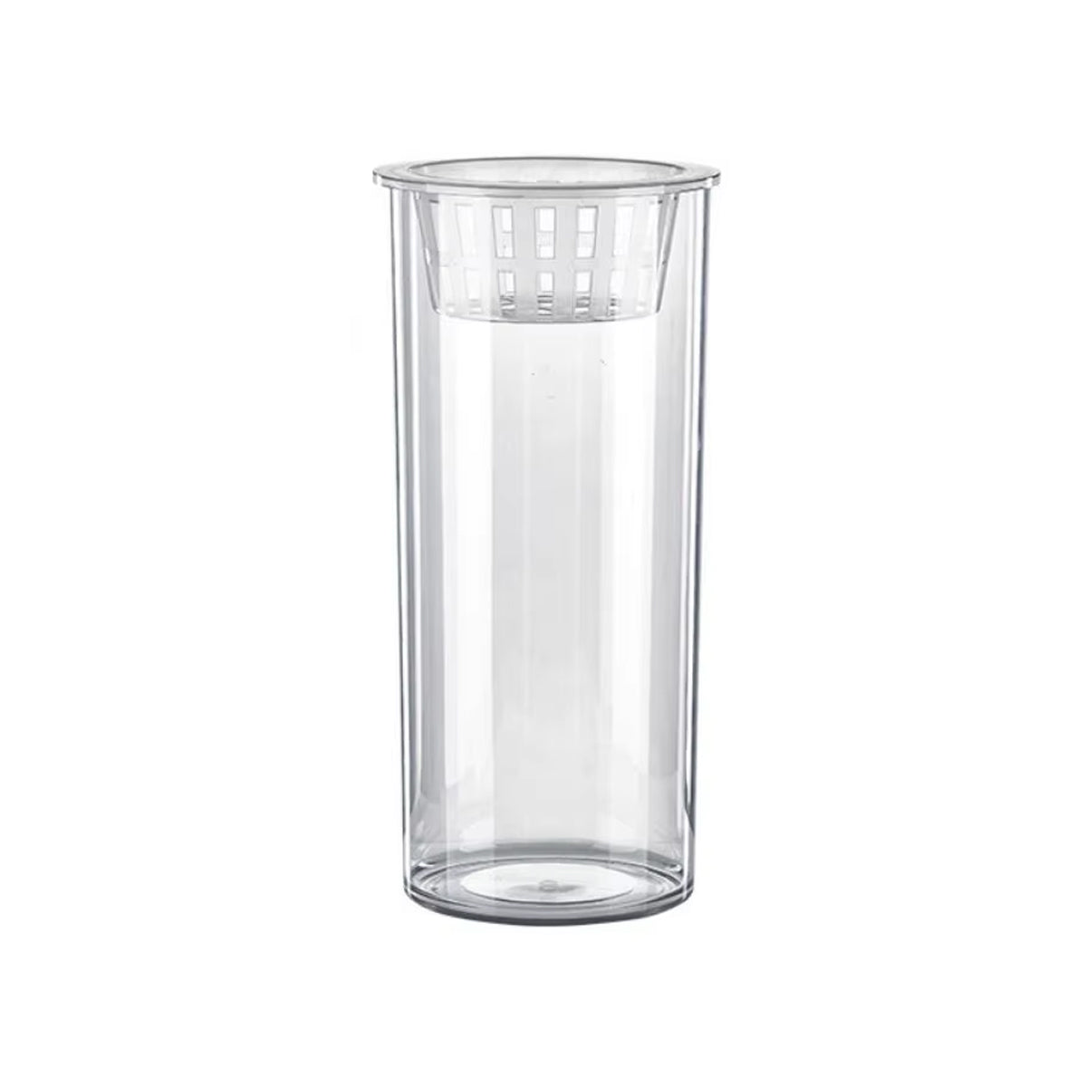 Hydroponic Plant Vase Cylindrical Straight Design Glass Fish Tank for Home Decor