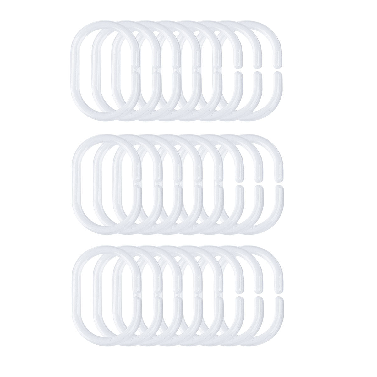 Curtain C Rings 24pcs Durable Shower Bed Window Hanging Hooks
