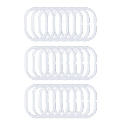 Curtain C Rings 24pcs Durable Shower Bed Window Hanging Hooks