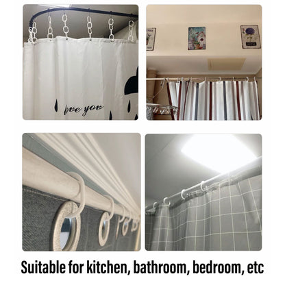 Curtain C Rings 24pcs Durable Shower Bed Window Hanging Hooks