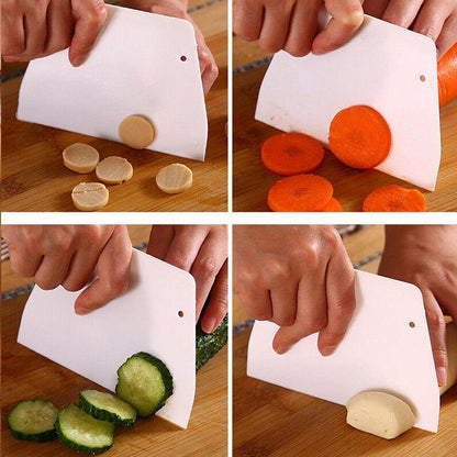 Dough Cutter Scraper Set Pastry Bowl Bench Scraper Fondant Tool 3 Pack