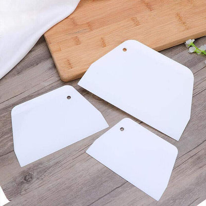 Dough Cutter Scraper Set Pastry Bowl Bench Scraper Fondant Tool 3 Pack