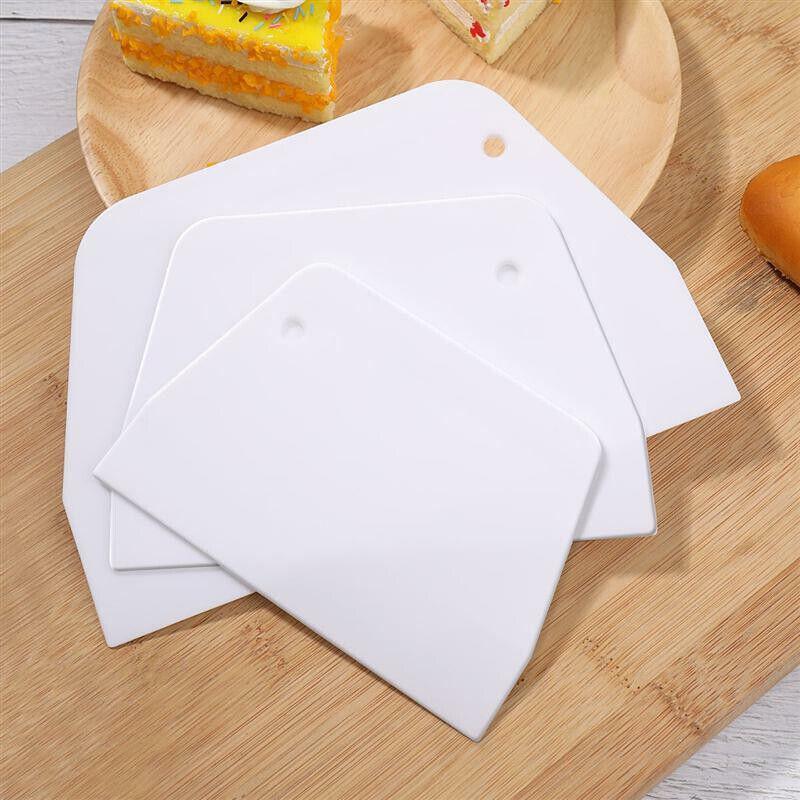 Dough Cutter Scraper Set Pastry Bowl Bench Scraper Fondant Tool 3 Pack
