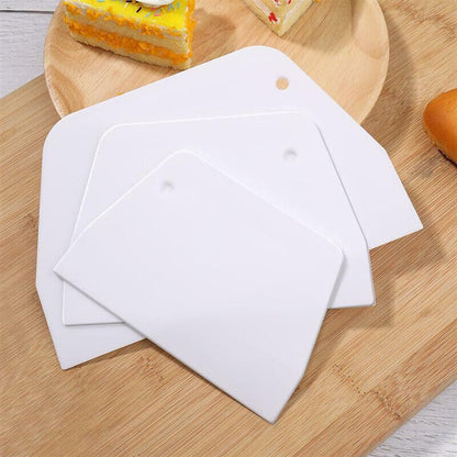 Dough Cutter Scraper Set Pastry Bowl Bench Scraper Fondant Tool 3 Pack