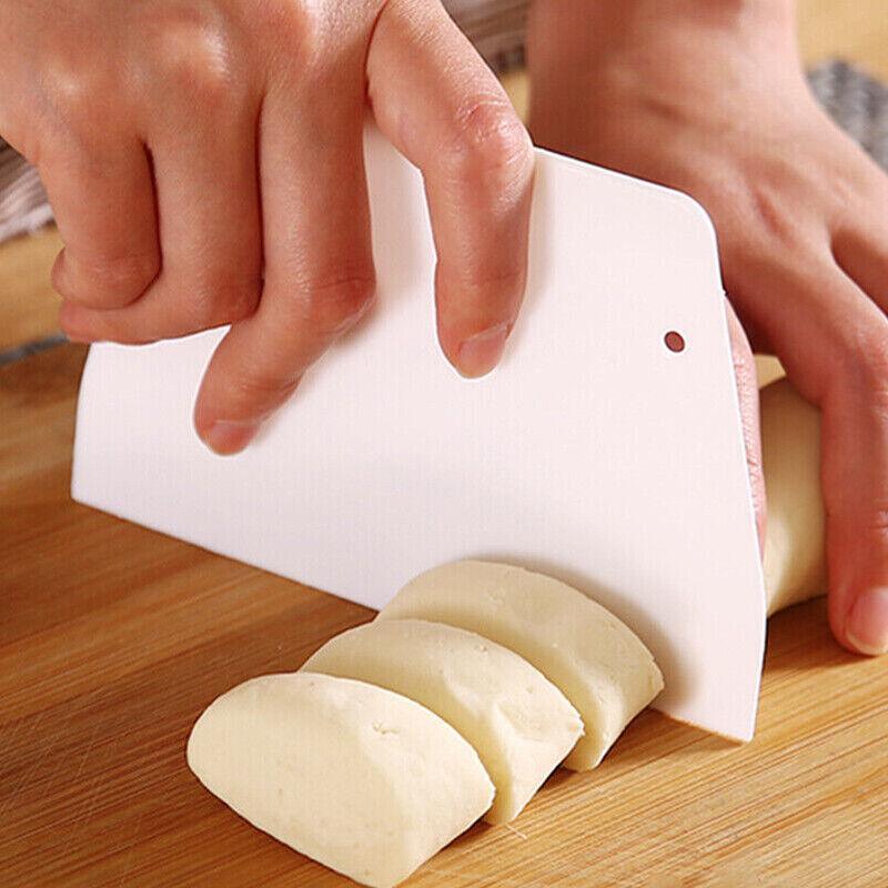 Dough Cutter Scraper Set Pastry Bowl Bench Scraper Fondant Tool 3 Pack
