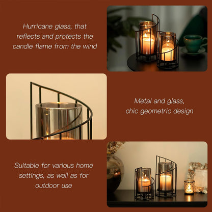 Romantic Candlestick Ornament Luxury Iron Candle Decor Candlelight Dinner Prop