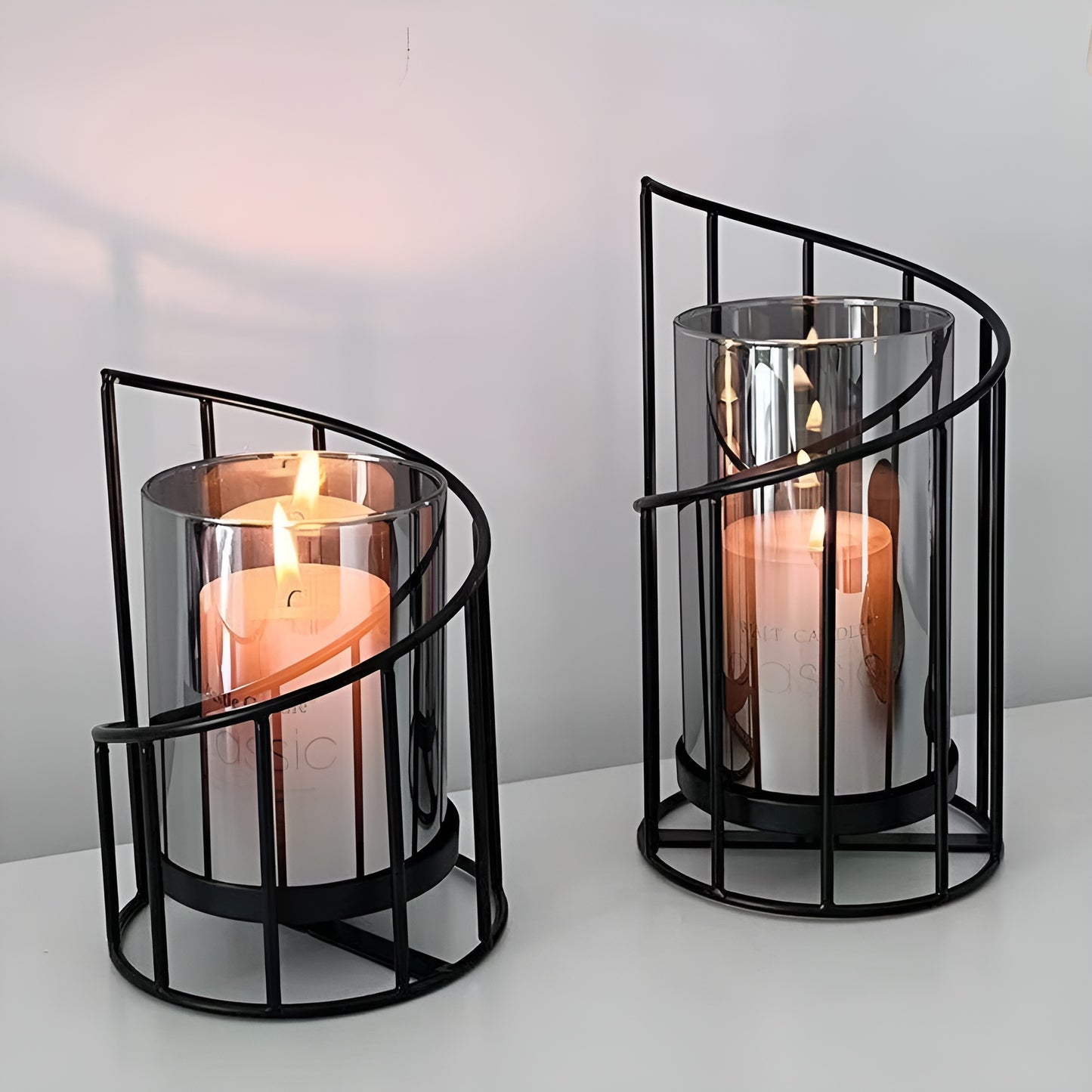 Romantic Candlestick Ornament Luxury Iron Candle Decor Candlelight Dinner Prop