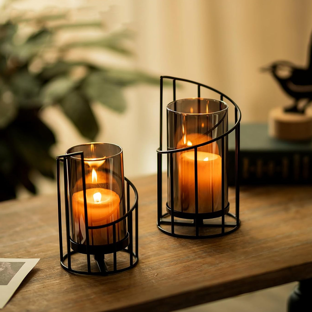 Romantic Candlestick Ornament Luxury Iron Candle Decor Candlelight Dinner Prop