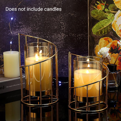Wrought Iron Candle Holder Spiral Candlestick for Dinner Table Decor