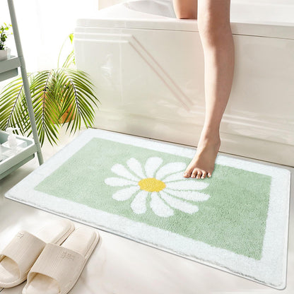 Non-Slip Faux Cashmere Bath Mat 80x50cm Water Absorbent