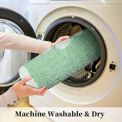 Non-Slip Faux Cashmere Bath Mat 80x50cm Water Absorbent