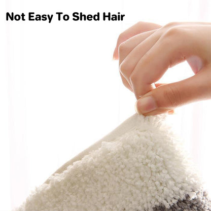 Non-Slip Faux Cashmere Bath Mat 80x50cm Water Absorbent