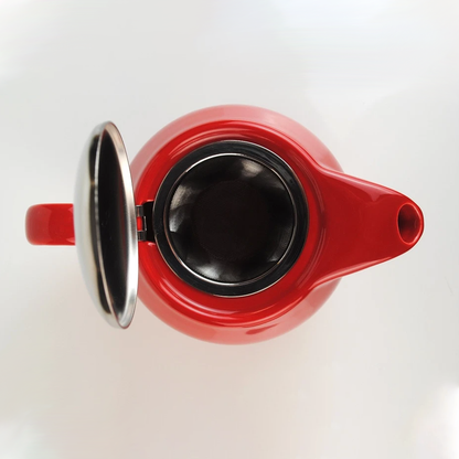 Ceramic Teapot with Stainless Steel Filter and Lid