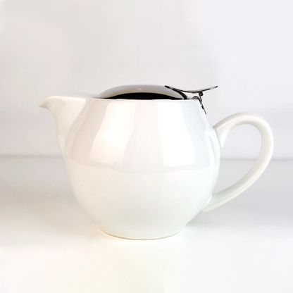 Ceramic Teapot with Stainless Steel Filter and Lid