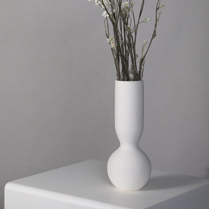 Simple White Ceramic Vase Ornament for Living Room Bedroom Decor