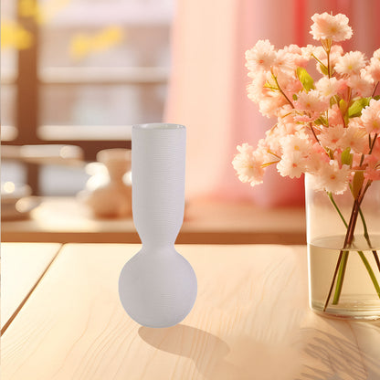 Simple White Ceramic Vase Ornament for Living Room Bedroom Decor
