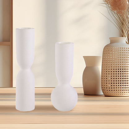 Simple White Ceramic Vase Ornament for Living Room Bedroom Decor