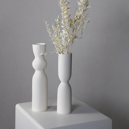 Simple White Ceramic Vase Ornament for Living Room Bedroom Decor
