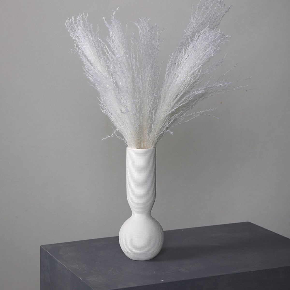 Simple White Ceramic Vase Ornament for Living Room Bedroom Decor