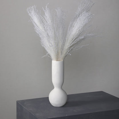 Simple White Ceramic Vase Ornament for Living Room Bedroom Decor