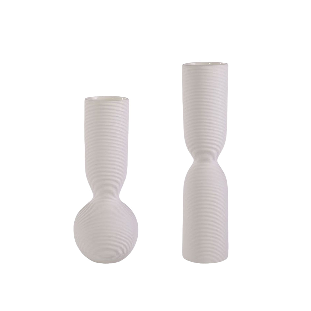 Simple White Ceramic Vase Ornament for Living Room Bedroom Decor