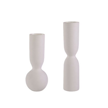 Simple White Ceramic Vase Ornament for Living Room Bedroom Decor