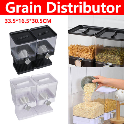 Double Cup Grain Storage Distributor Clear for Rice Cereal Nuts Pasta Use AU