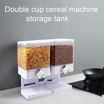 Double Cup Grain Storage Distributor Clear for Rice Cereal Nuts Pasta Use AU