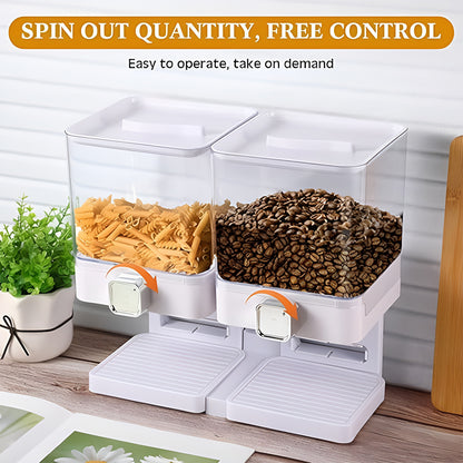 Double Cup Grain Storage Distributor Clear for Rice Cereal Nuts Pasta Use AU