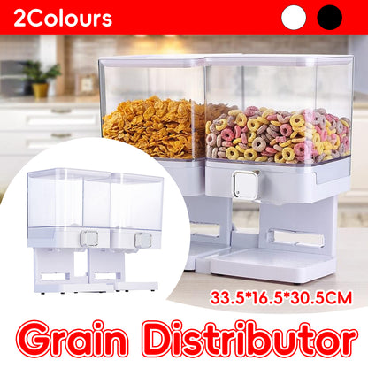 Double Cup Grain Storage Distributor Clear for Rice Cereal Nuts Pasta Use AU