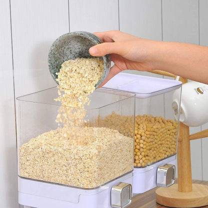 Double Cup Grain Storage Distributor Clear for Rice Cereal Nuts Pasta Use AU