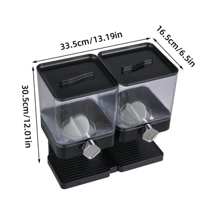 Double Cup Grain Storage Distributor Clear for Rice Cereal Nuts Pasta Use AU