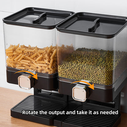 Double Cup Grain Storage Distributor Clear for Rice Cereal Nuts Pasta Use AU