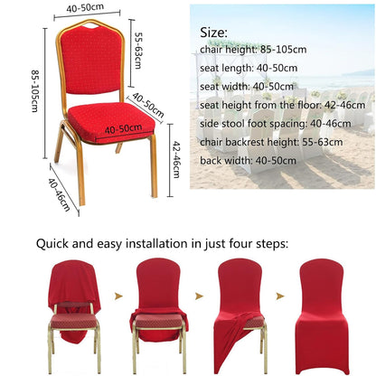 4 Pcs Universal Elastic Chair Covers for Banquet Decor